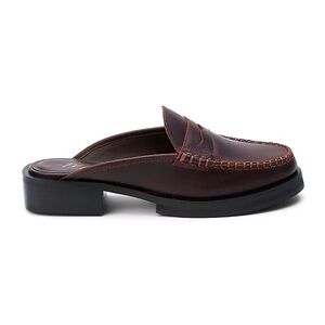 Matisse Brown Leather Mules - Tasha